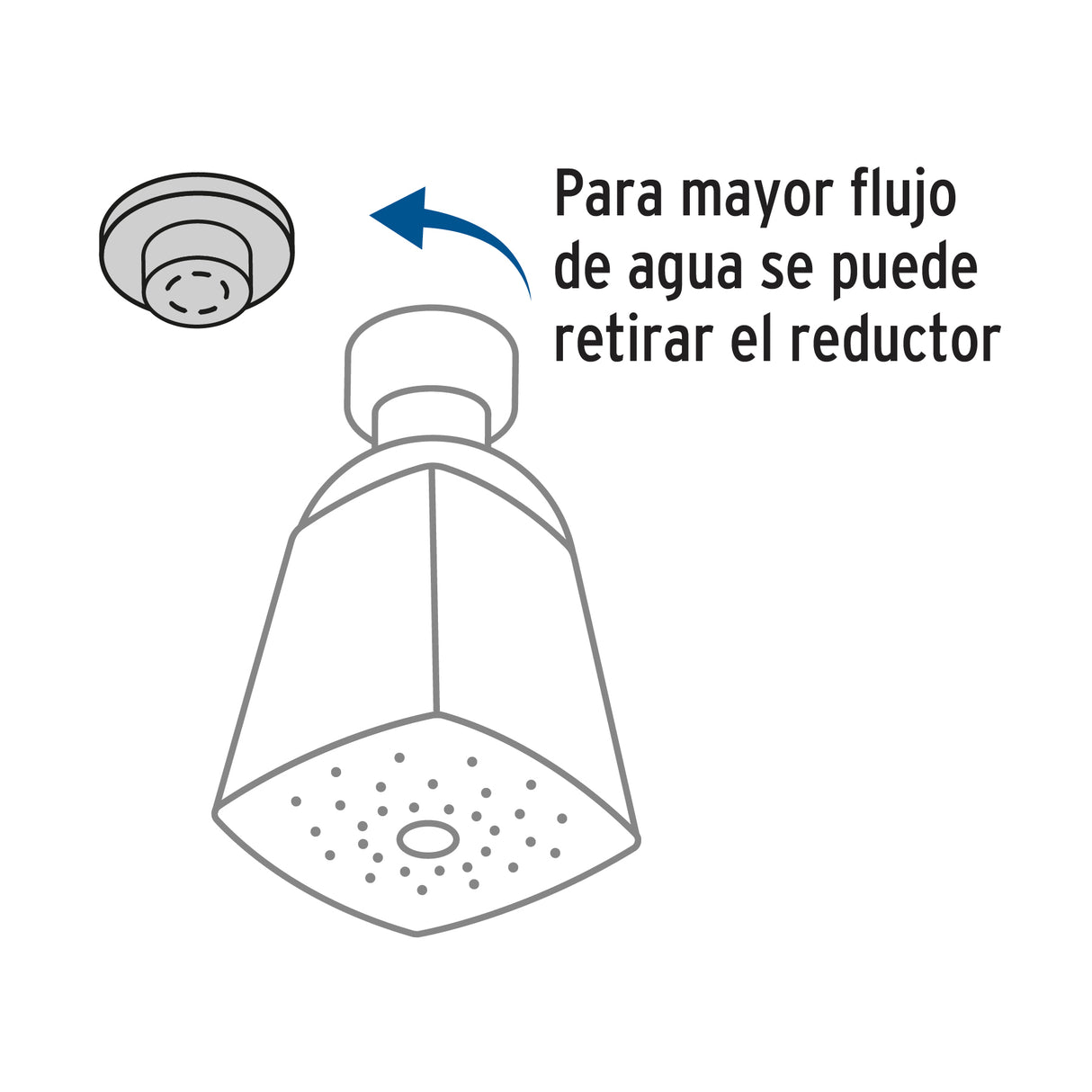 Regadera Redonda 2', Metálica, sin Brazo, Cromo, Aqua
