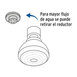 Regadera Redonda de ABS 2-1/2' Gris-cromo sin Brazo, Basic