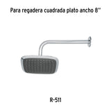 Regadera Cuadrada 8', ABS, sin Brazo, Cromo, Aero