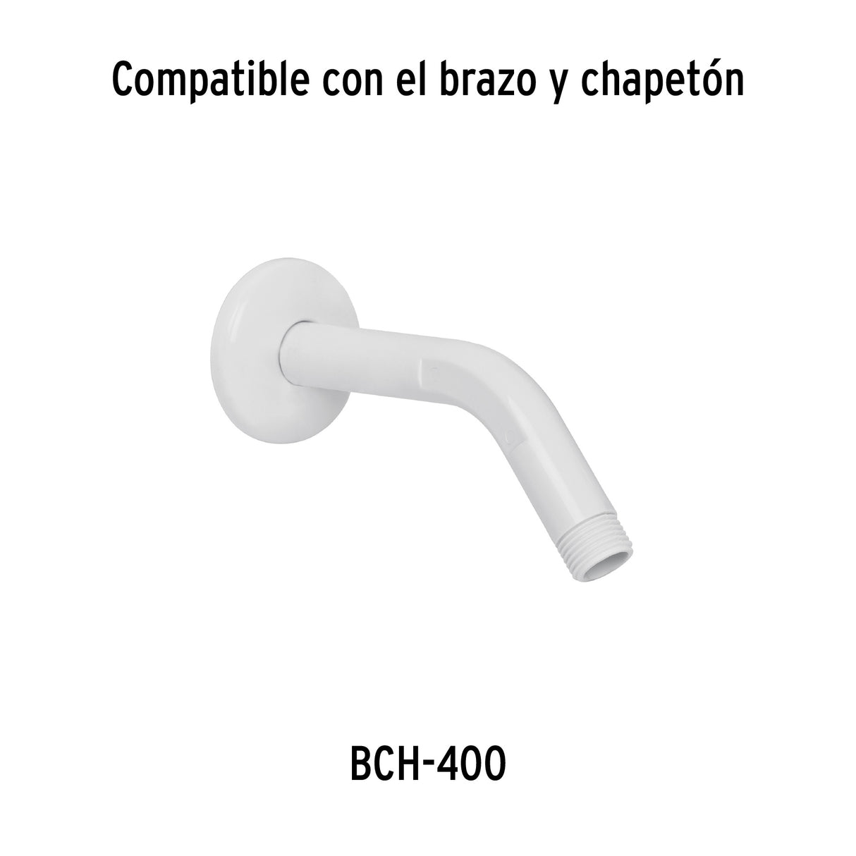 Regadera Redonda de ABS 2-1/2' Gris-blanca sin Brazo, Basic