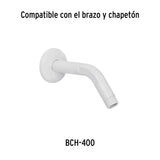 Regadera Redonda de ABS 2-1/2' Gris-blanca sin Brazo, Basic