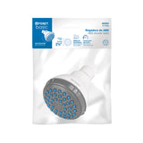 Regadera Redonda de ABS 2-1/2' Gris-blanca sin Brazo, Basic
