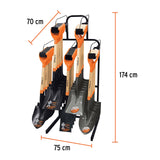 Rack para Palas con Mango 'y' de Pared para 30 Pz, Truper