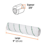Felpa para Rodillo 9'X3/8' de Microfibra, Sup. Poco Rugosas