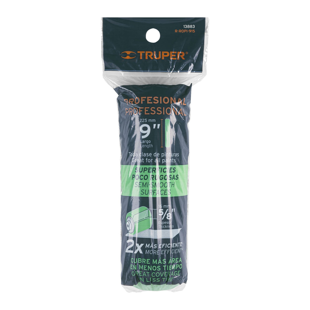 Felpa para Rodillo 9'X5/8' Superficies Poco Rugosas, Truper