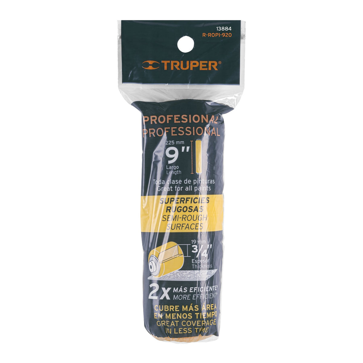 Felpa para Rodillo 9' X 3/4' Superficies Rugosas, Truper