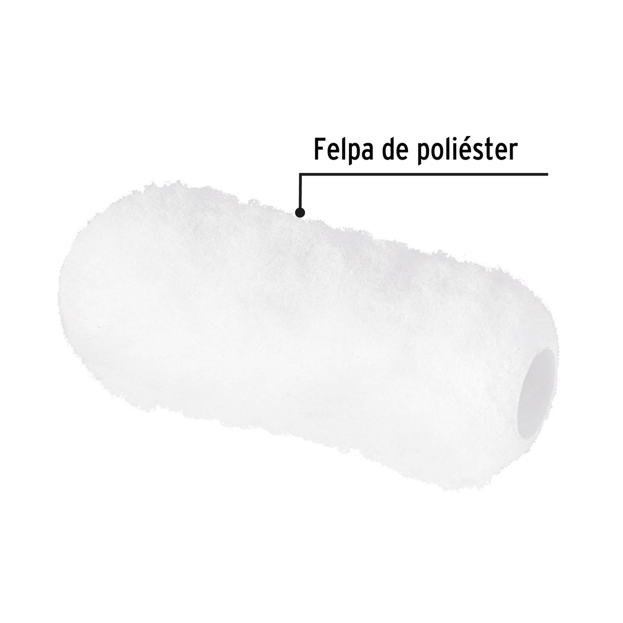 Felpa para Rodillo, 9x1-1/4, Superficies Extra Rugosas, Pretul