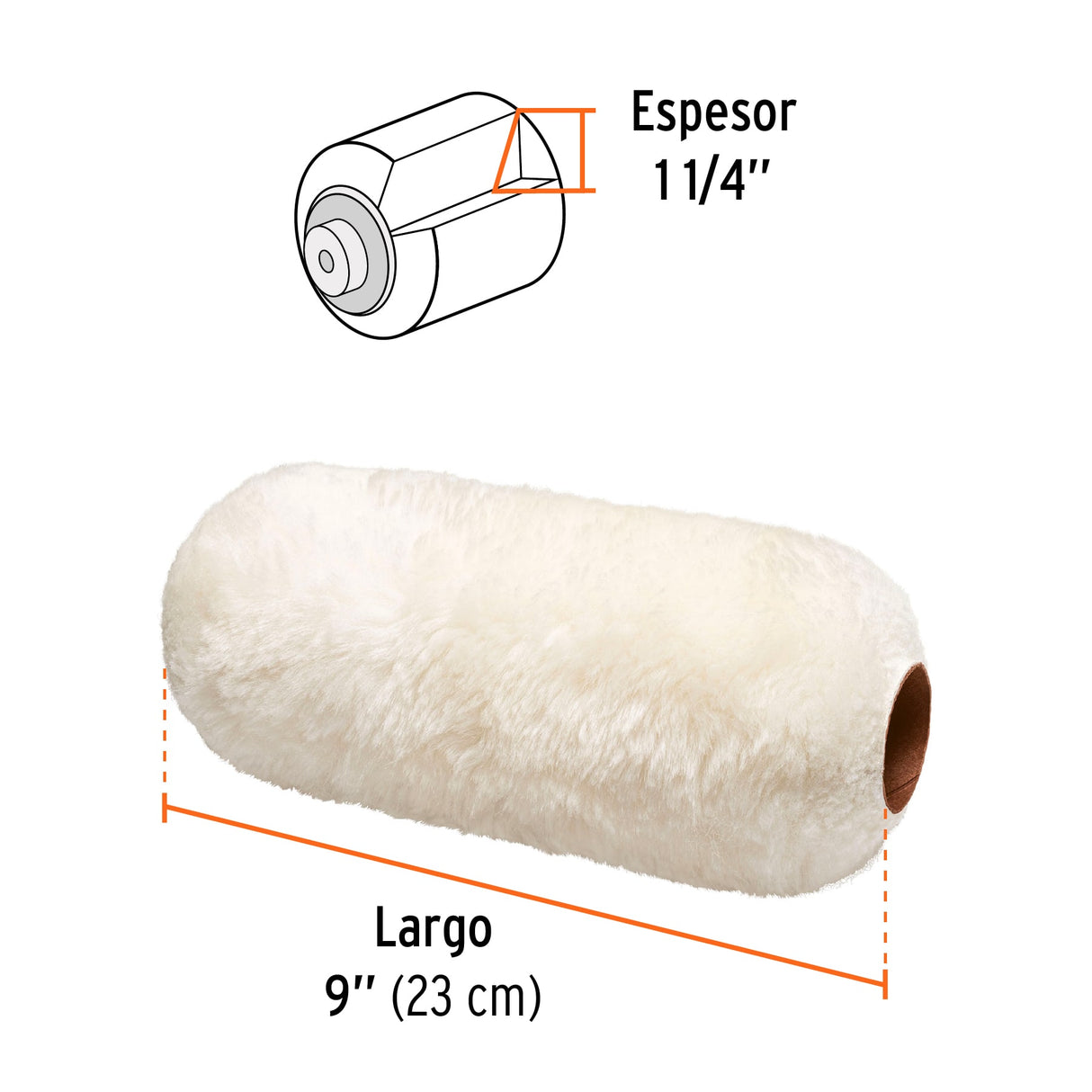 Felpa para Rodillo 9X1-1/4' Superficies Extrarrugosas, Expert