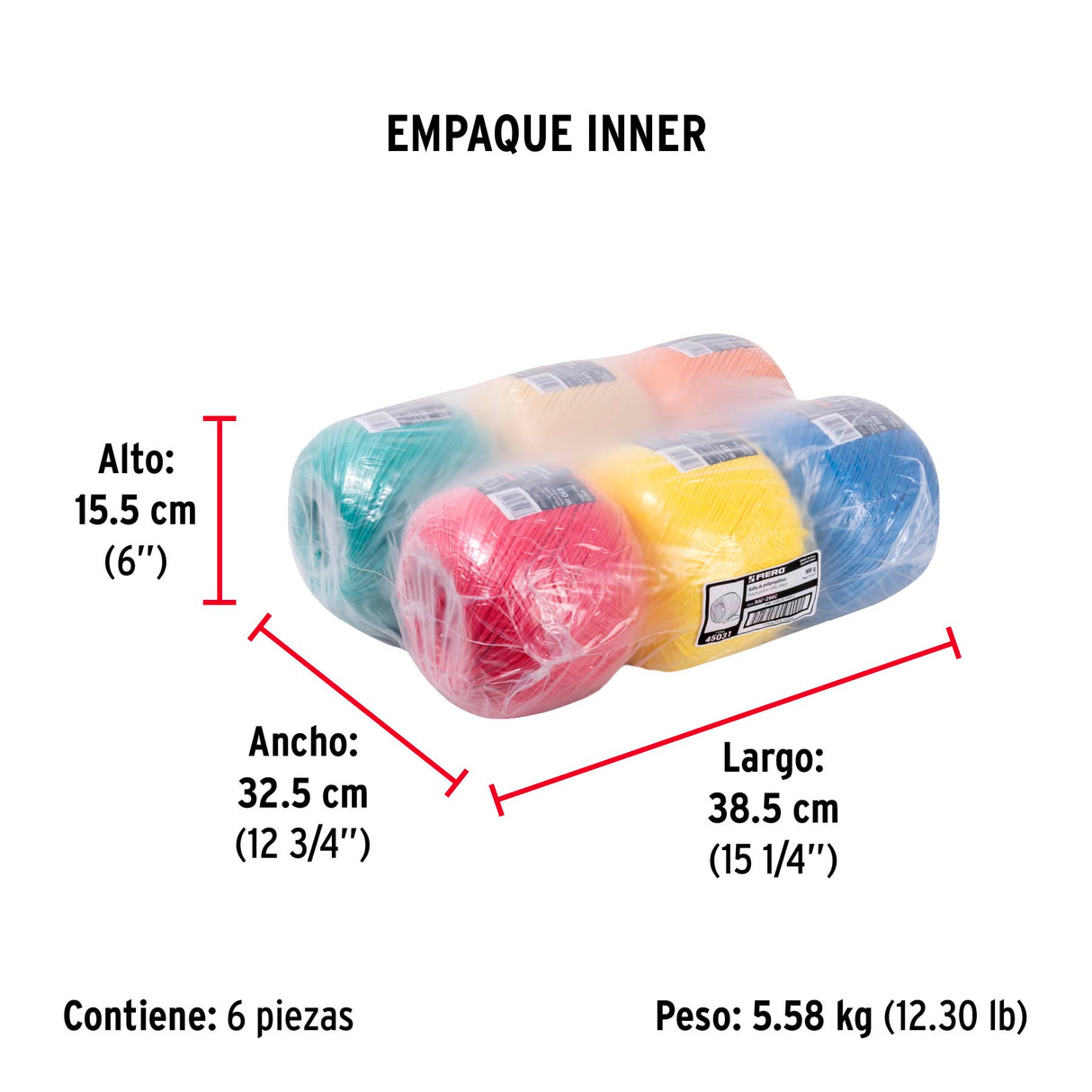 Rollo de Rafia de 410 m Colores Surtidos Calibre 2.2 g/m
