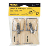 Bolsa con 2 Trampas de 4' de Madera para Ratón, Pretul