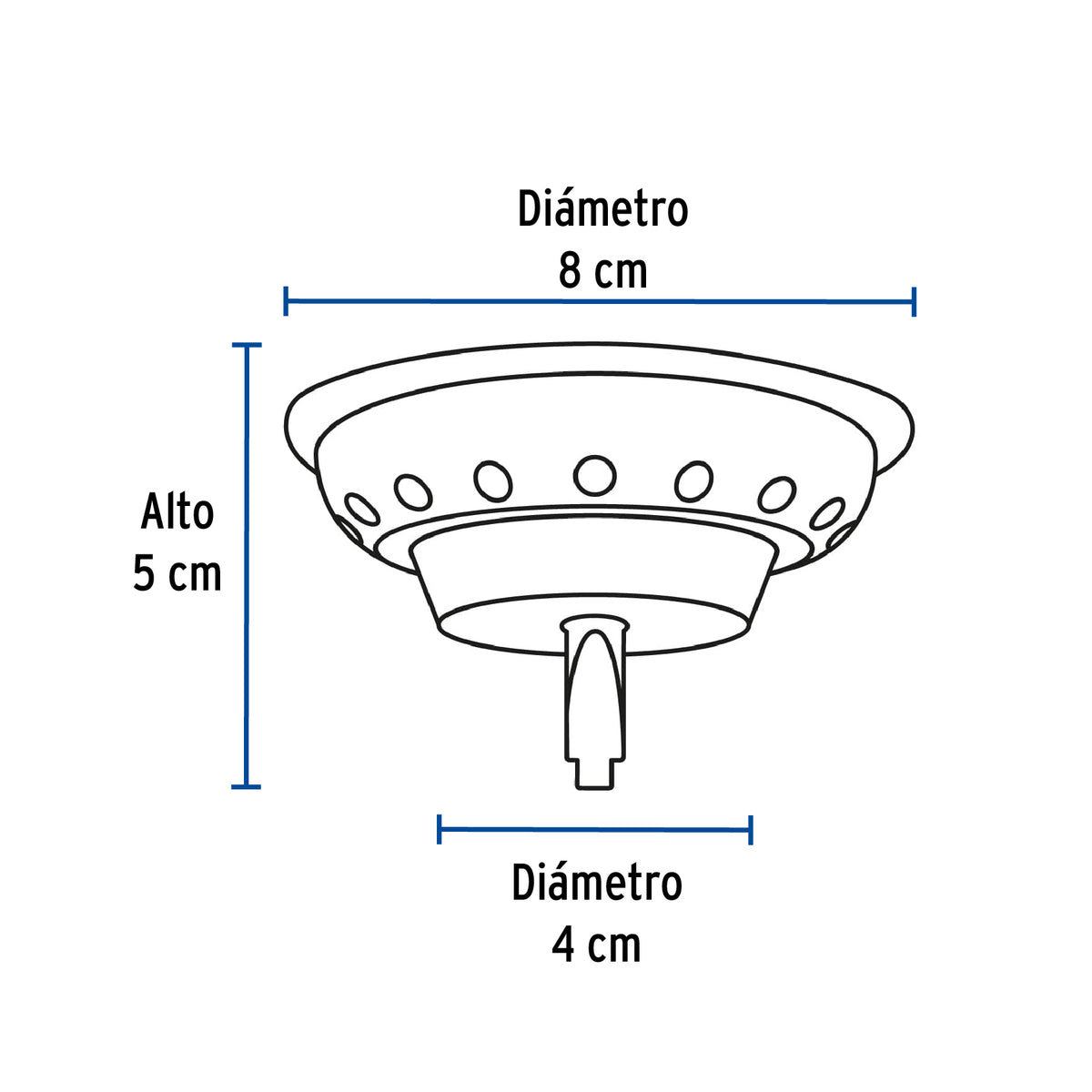 Canastilla Inox para Contracanasta 3-1/2', Foset
