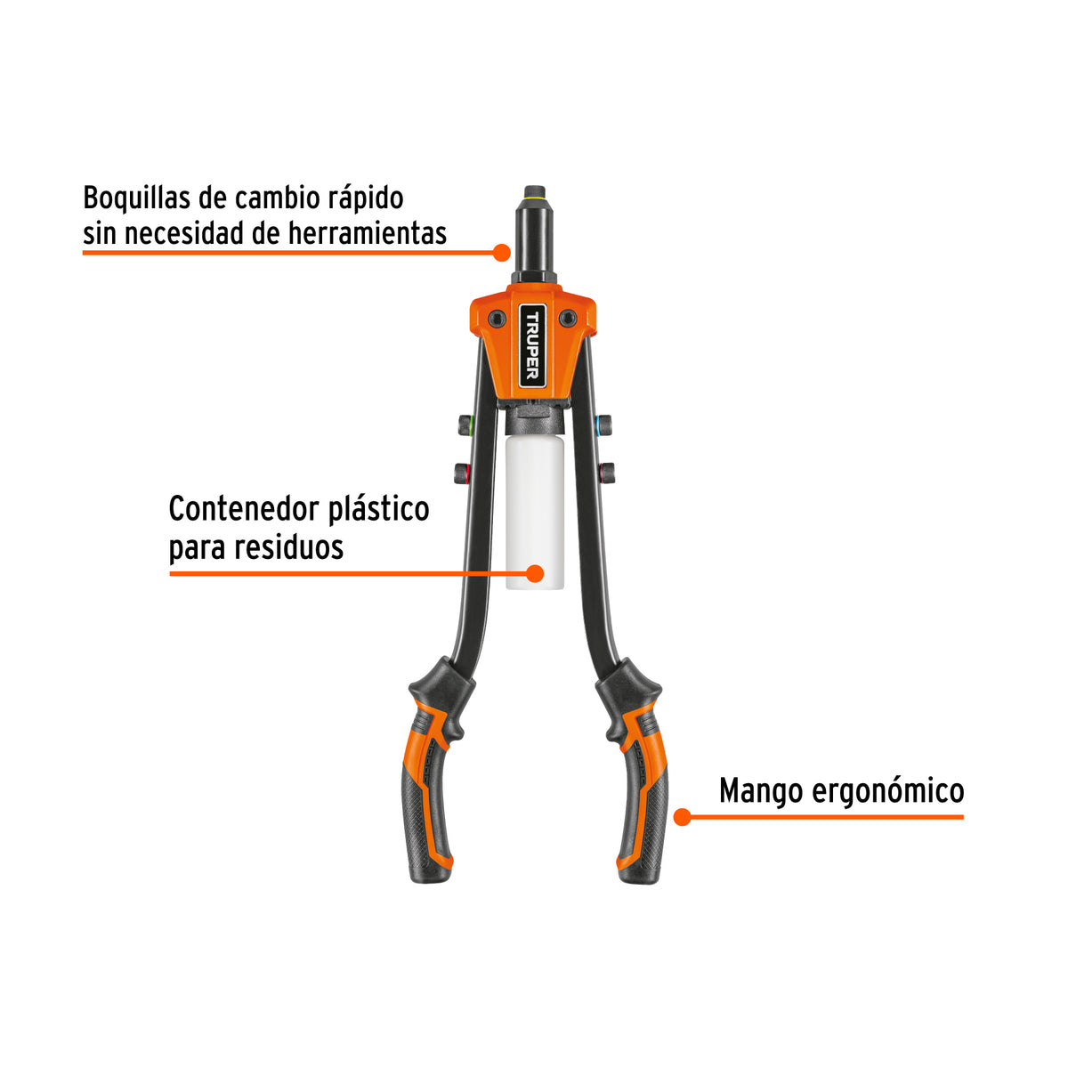 Remachadora de Uso Rudo Tipo Tijera, 13', Truper