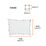 Red de Carga 1.80 m X 1.20 m para Camioneta, 1.5 Ton, Truper