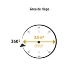 Aspersor Base Metálica Circular, Tipo Flor, Pretul