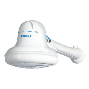 Regadera eléctrica, 4 temperaturas, 16.5 cm, blanca, Foset