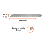 Estuche con 10 Cuchillas SK2 de 9 mm para Cutter, Expert