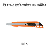 Estuche con 10 Cuchillas SK2 de 9 mm para Cutter, Expert