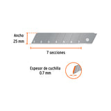Estuche con 10 Cuchillas SK2 de 25 mm para Cutter, Expert