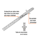 Regla 15 cm de Acero Inoxidable de Bolsillo, Truper