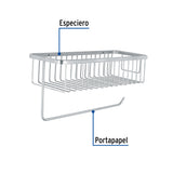 Portarrollo y Especiero en Cromo para Cocina, Foset Riviera