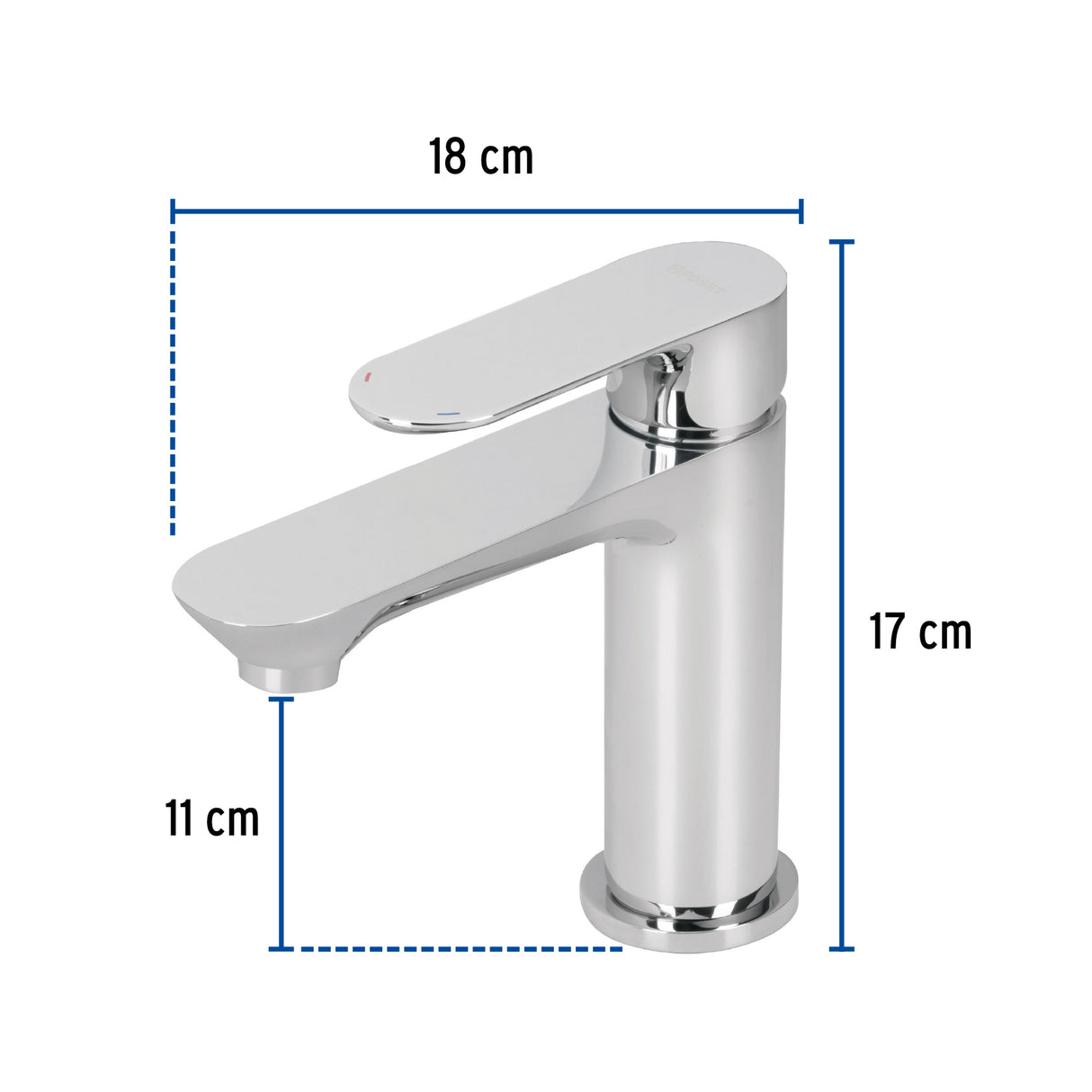 Monomando Corto para Lavabo, Cromo, Foset Riviera