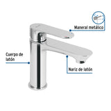 Monomando Corto para Lavabo, Cromo, Foset Riviera