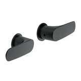 Juego Manerales Palanca para Regadera, Negro, Foset Riviera