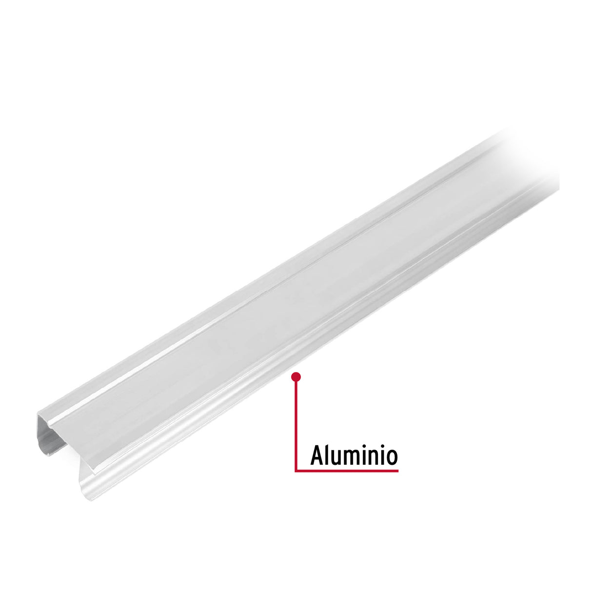 Riel Superior 'Jj' de Aluminio para Puerta Corrediza 2 m
