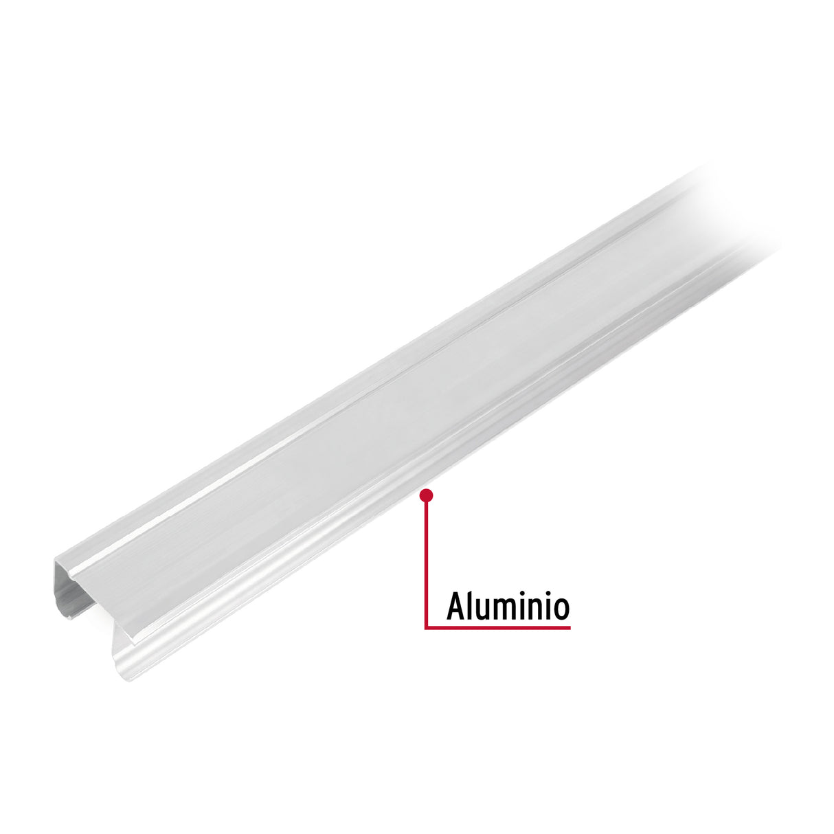 Riel Superior 'Jj' de Aluminio para Puerta Corrediza 3 m