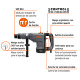 Rotomartillo SDS Max 9 kg, 15J, 1500 W, Truper Expert