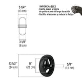 Llanta Completa Imponchable 13-1/2', Incluye Eje y Baleros