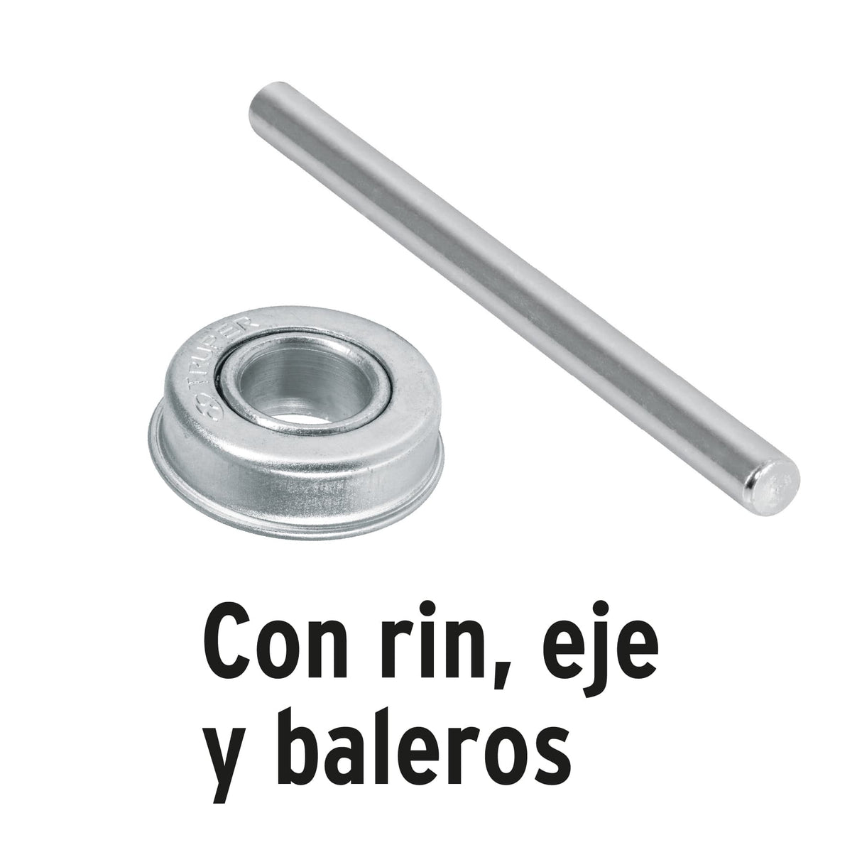 Llanta Completa Imponchable 16', Incluye Eje y Baleros