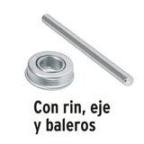 Llanta Completa Imponchable 16', Incluye Eje y Baleros