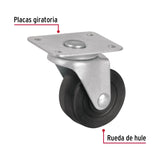 Rodaja Hule 2', Placa Giratoria C/Buje, Carga 25 kg, Fiero