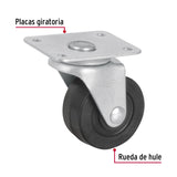 Rodaja Hule 2', Placa Giratoria C/Balero, Carga 40 kg, Fiero