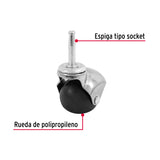 Rodaja Esférica, 50 mm con Espiga Tipo Socket, Fiero