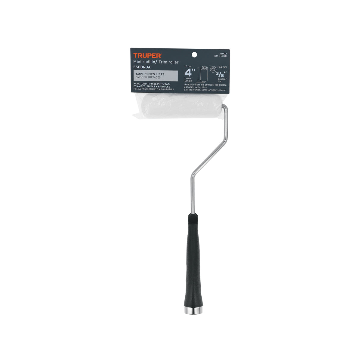 Mini Rodillo para Pintar 4' X 3/8' de Esponja, Truper
