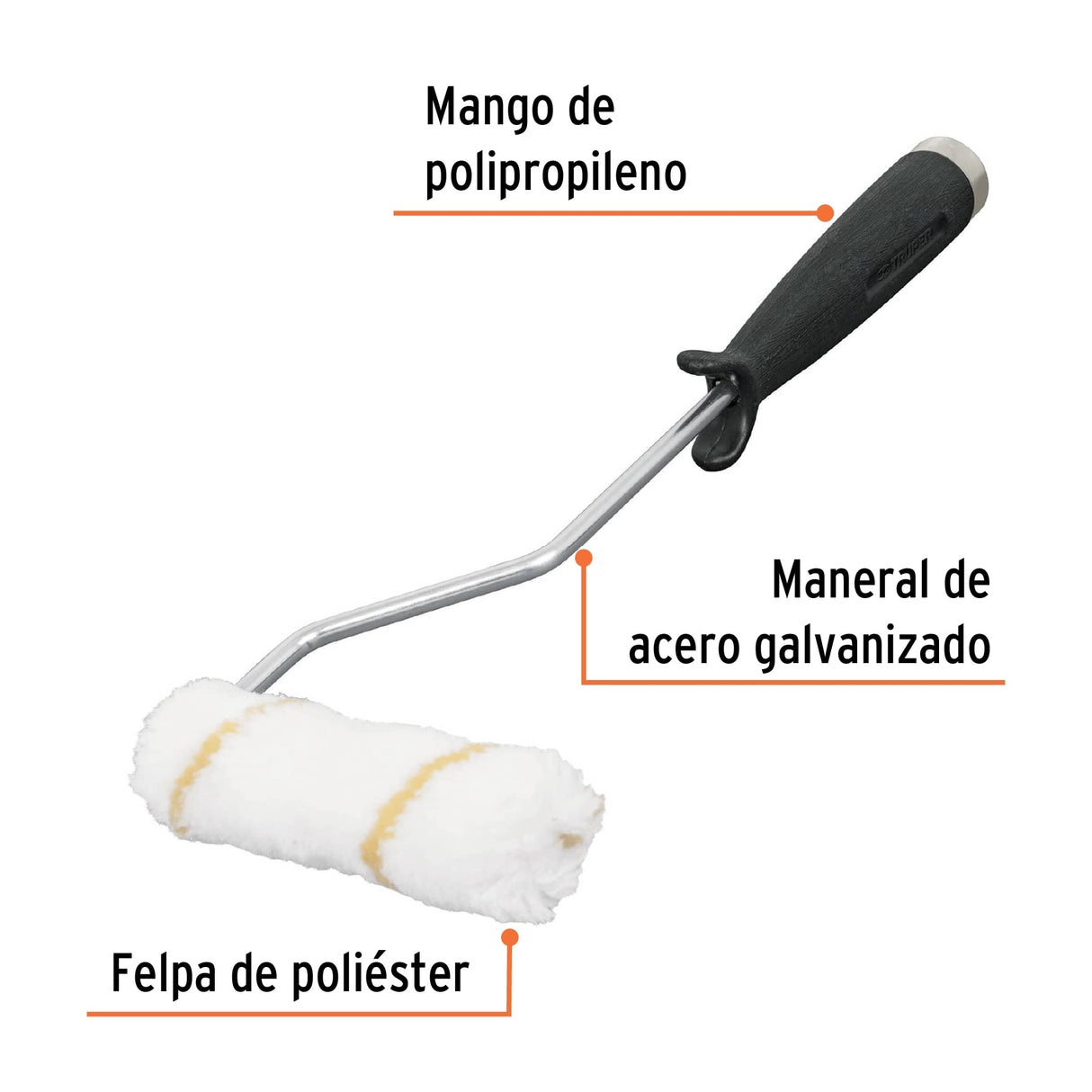 Mini Rodillo para Pintar 4' X 3/8' de Poliéster, Truper