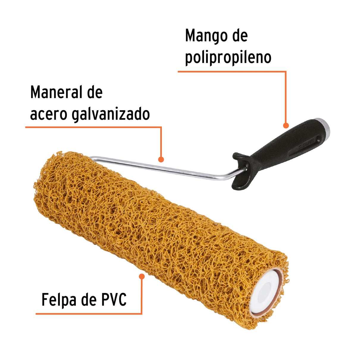 Rodillo para Pintar 9' X 7/16' de PVC, Acabados Texturizados