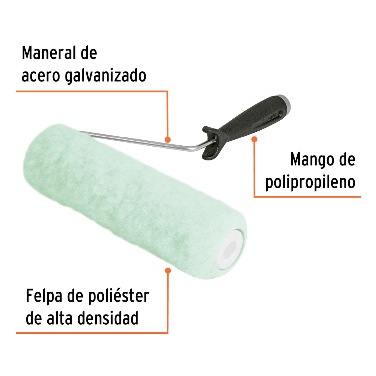Rodillo para Pintar 9' X 5/8' Superficies Poco Rugosas