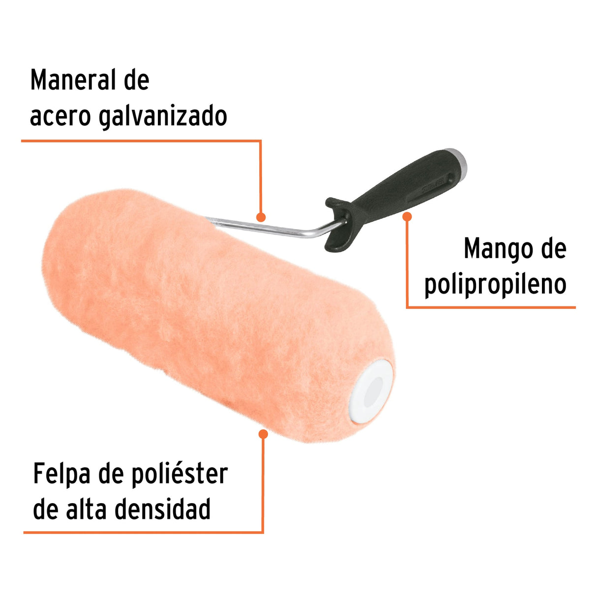 Rodillo para Pintar 9' X 1' Superficies Muy Rugosas, Truper