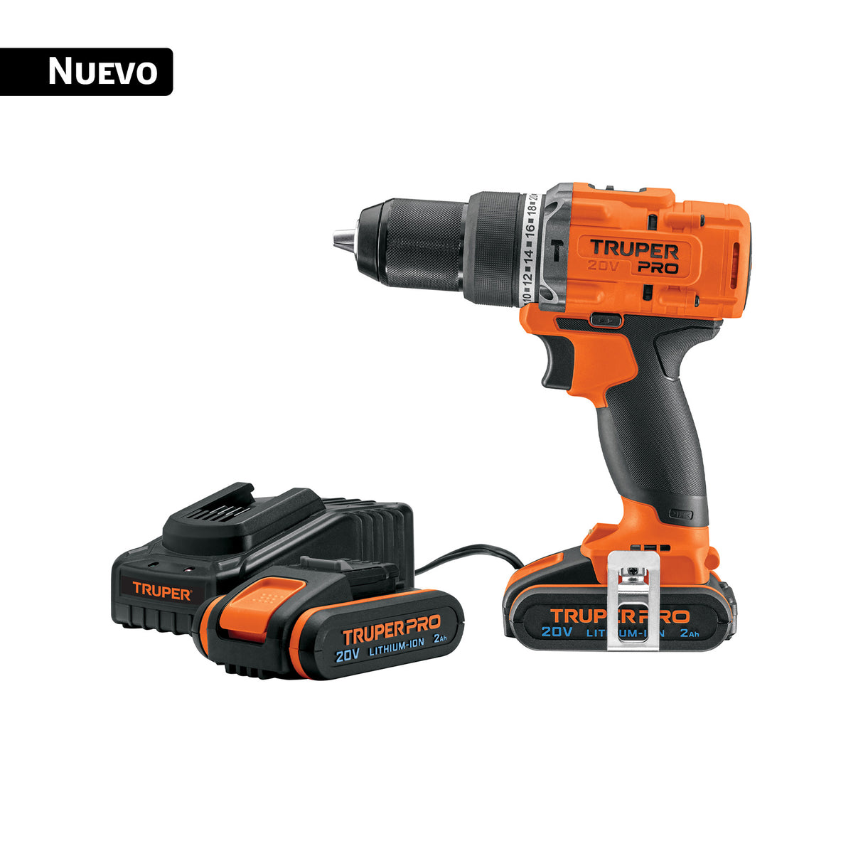 Rotomartillo 1/2', 20 V, 2 Baterías 2 Ah, Truper Pro