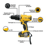 Rotomartillo 1/2', 20 V, 1 Batería 2 Ah, Pretul