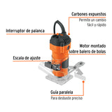 Router Compacto 600 W, 3/4 HP, Truper Pro