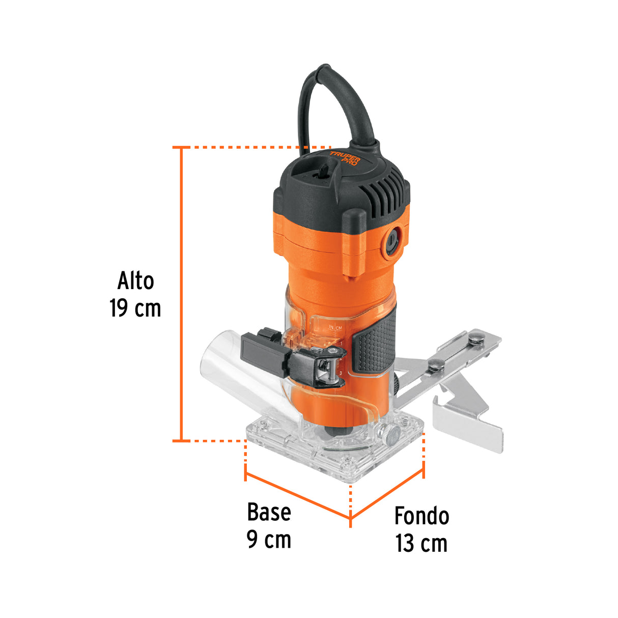 Router Compacto 600 W, 3/4 HP, Truper Pro