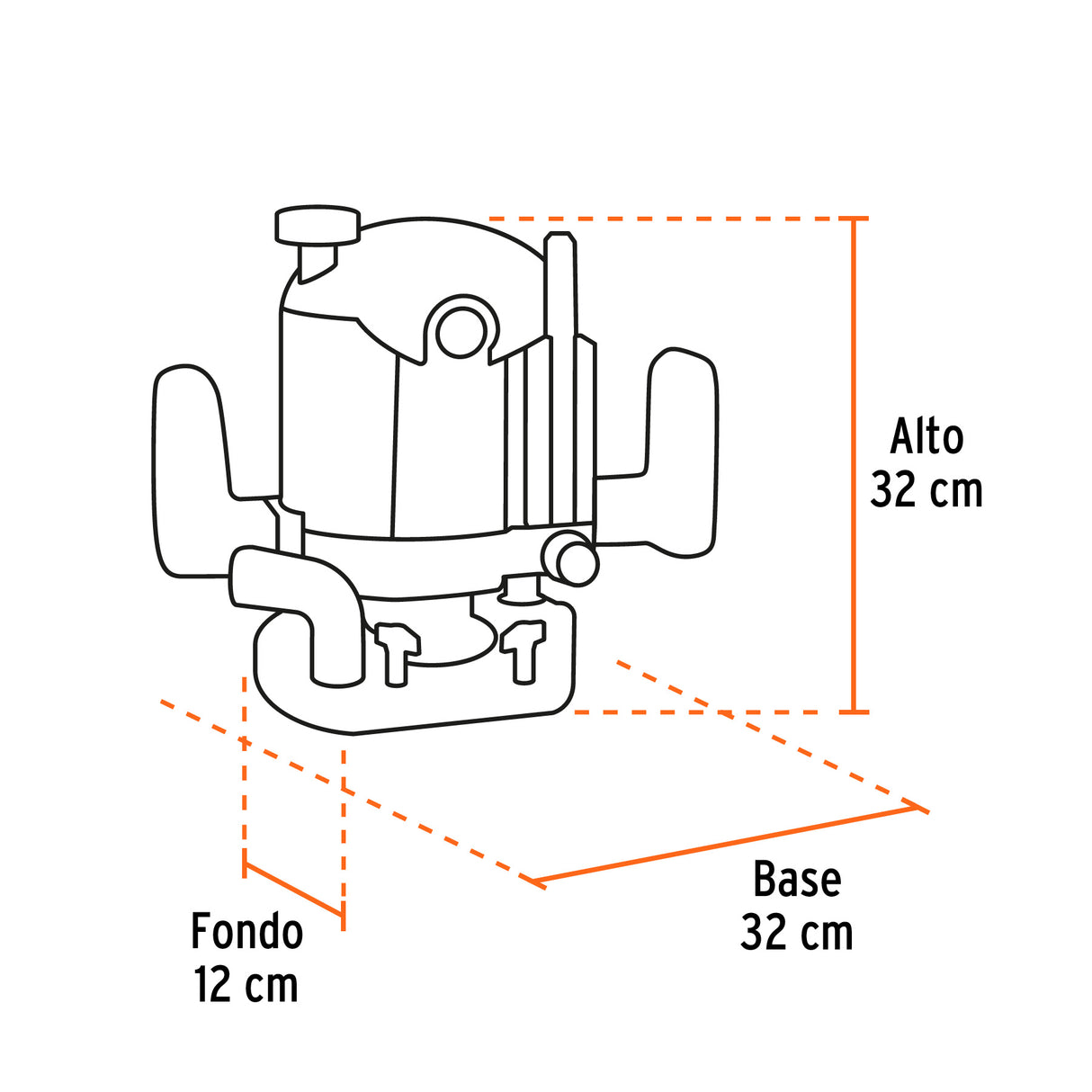 Router (Rebajadora) 1800 W, 2-1/2 HP, Truper Industrial