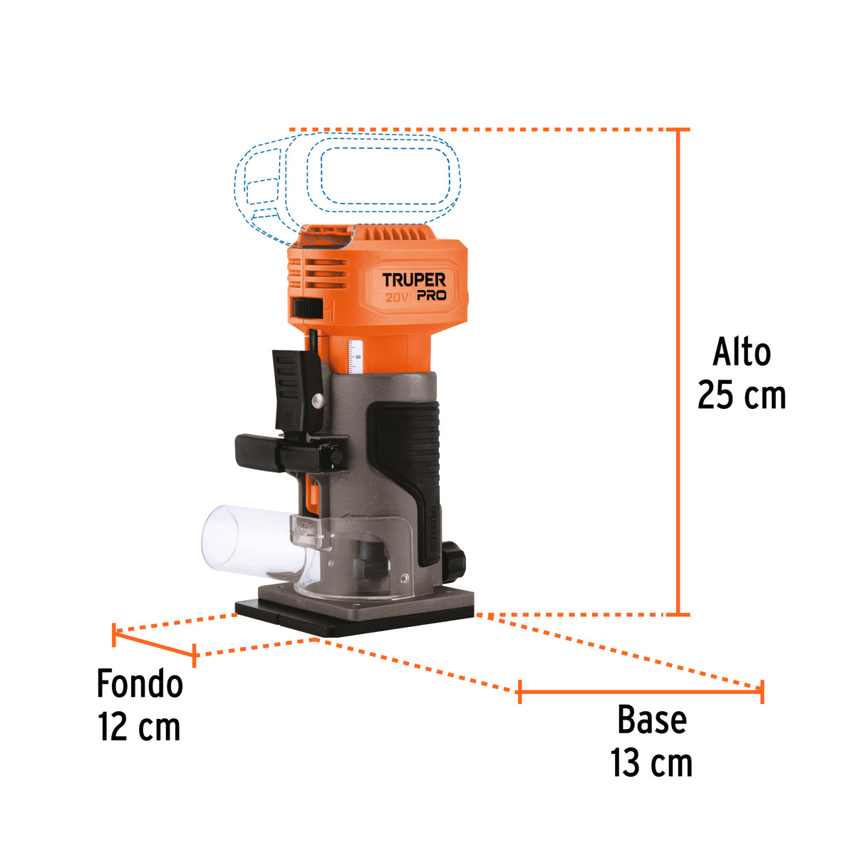 Router (Rebajadora) 1/4', sin Accesorios, Truper Pro