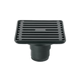 Resumidero Cuadrado 4' X 4', Acero Inoxidable, Negro, Aqua