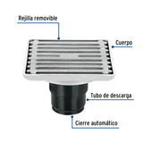 Resumidero Cuadrado 4' X 4', Acero Inoxidable, Aqua