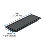 Resumidero Rectangular 30X11 cm Reversible, Negro, Foset Aqua